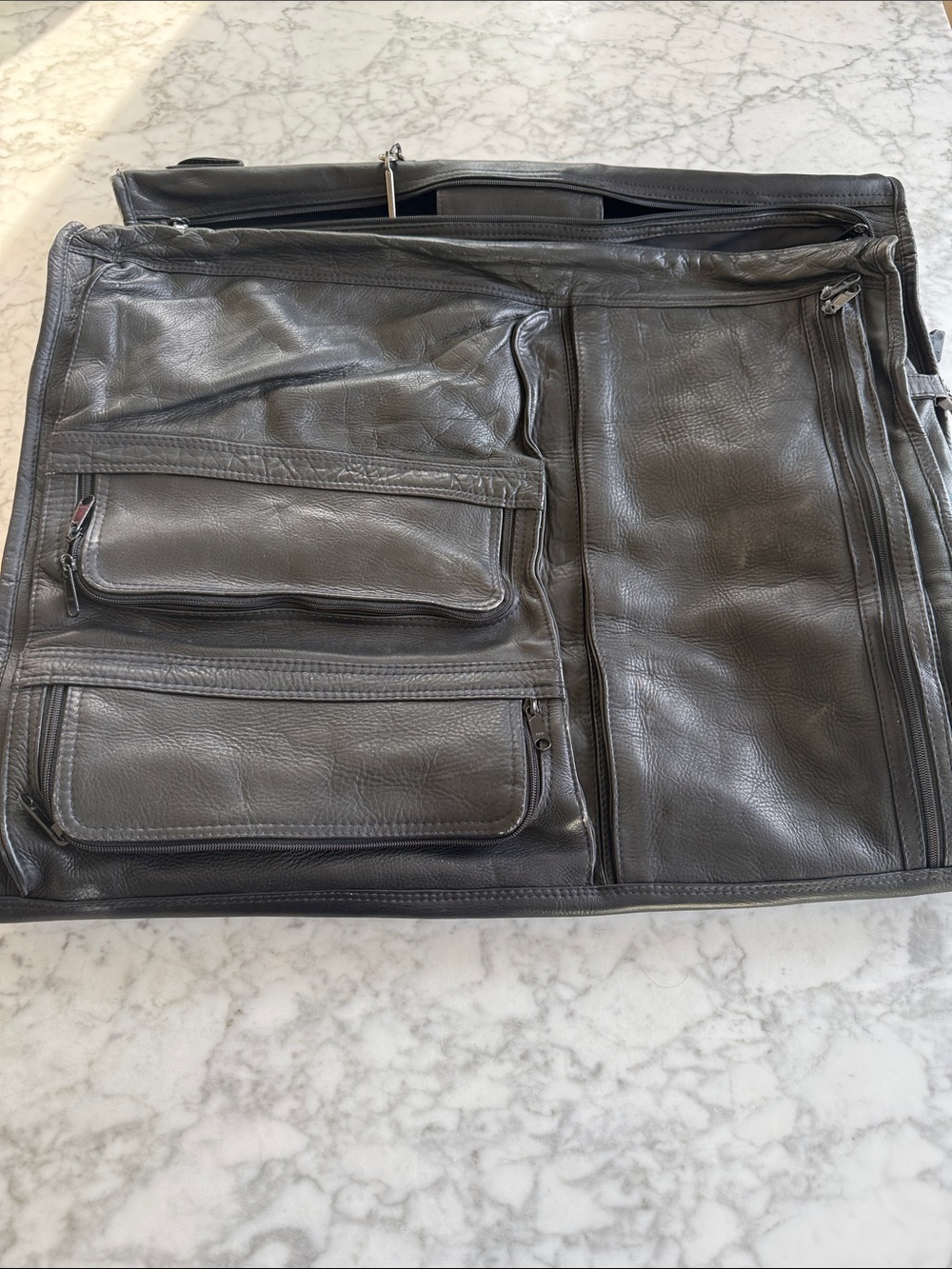 Genuine Leather Travel Garment Bag